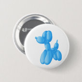 Blauer Pudel Button (Vorne & Hinten)
