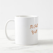 Blauer Pullover Weiblicher Hut Kürbis Es ist Herbs Kaffeetasse (Links)