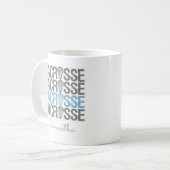 Blauer Pulverschnee Kaffeetasse (Vorderseite Links)