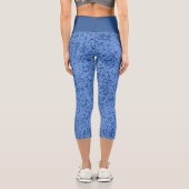 Blauer Punkt Chaos Capri Leggings (Rückseite)