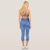 Blauer Punkt Chaos Capri Leggings (Rückseite)