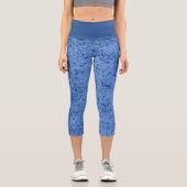 Blauer Punkt Chaos Capri Leggings (Vorderseite)