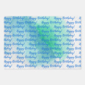 Blauer Punkt des Fotos mit dem benutzerdefinierten Geschenkpapier Set (Vorderseite 3)