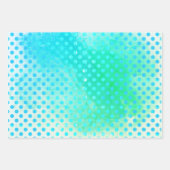 Blauer Punkt des Fotos mit dem benutzerdefinierten Geschenkpapier Set (Vorderseite 2)