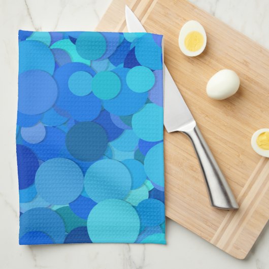 Blauer Punkt Konfetti Küchentuch (Viertel Falte)
