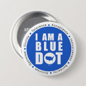 Blauer Punkt USA Button (Vorne & Hinten)