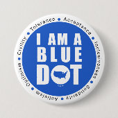 Blauer Punkt USA Button (Vorderseite)