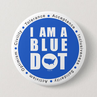 Blauer Punkt USA Button