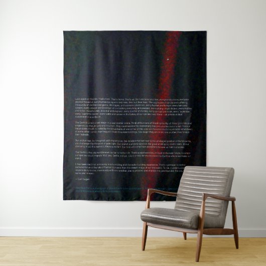 Blauer Punkt - Voyager 1 Wandteppich (Beispiel)