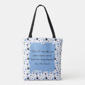 Blauer Punkte-Lehrerdankeschön-Geschenk Tasche (Rückseite)