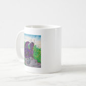 Blauer Purp Drache Dragoness hochrotes Kaffeetasse (Vorderseite Links)