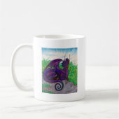 Blauer Purp Drache Dragoness hochrotes Kaffeetasse (Links)