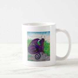 Blauer Purp Drache Dragoness hochrotes Kaffeetasse