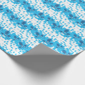 Blauer Puzzle Buterfly Geschenkpapier (Ecke)