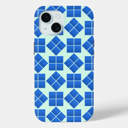 Blauer Quadrat drehen Case-Mate iPhone Hülle (Rückseite)