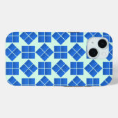 Blauer Quadrat drehen Case-Mate iPhone Hülle (Rückseite (Horizontal))