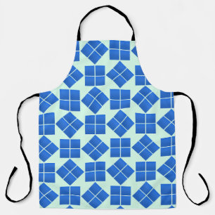 Blauer Quadrat drehen Schürze