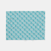 Blauer Quadrat-Fleece Fleecedecke (Vorderseite (Horizontal))