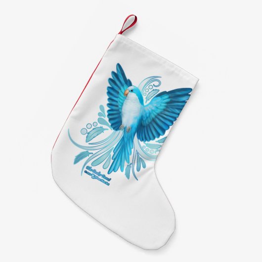 Blauer Quake Kleiner Weihnachtsstrumpf (Vorderansicht (hängend))