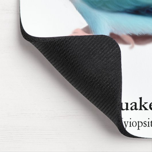 Blauer Quäker-Papagei Mousepad (Ecke)