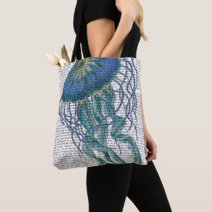 Blauer Quallen Tasche