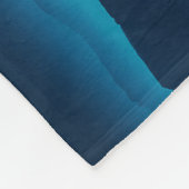 Blauer Quarter Mond und Gebirge | Fleecedecke (Ecke)