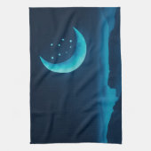 Blauer Quarter Mond und Gebirge | geschirrtuch (Vertikal)