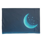 Blauer Quarter Mond und Gebirge| Pillowcase Kissenbezug (Vorderseite-Rechts)