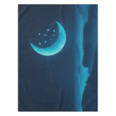 Blauer Quarter Mond und Gebirge | Tischdecke (Vorderseite)