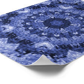 blauer Quiltdruck Poster (Ecke)