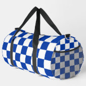 Blauer Racing Checkered Flag Display anpassbar Duffle Bag (Rechte Ecke)