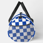 Blauer Racing Checkered Flag Display anpassbar Duffle Bag (Rechts)