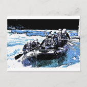 BLAUER RAFTING POSTKARTE (Vorderseite)