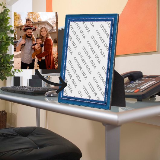 Blauer Rahmen Bild Foto hinzufügen