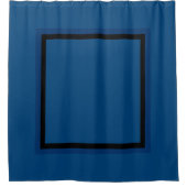 Blauer Rahmen Duschvorhang (Vorderseite)