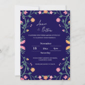 Blauer Rahmen für Hochzeitsfeiern (Vorderseite)