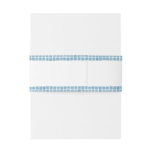 Blauer Rahmen Griechische Hochzeit einfache Initia Einladungsbanderole (Rückseitenbeispiel)