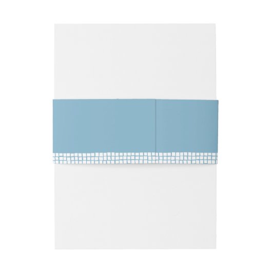 Blauer Rahmen Griechische Hochzeit einfache Initia Einladungsbanderole (Rückseitenbeispiel)