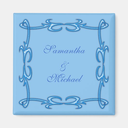 Blauer Rahmen Magnet (Vorne)