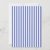 Blauer Rahmen mit Buggeburteinladung Save The Date (Rückseite)