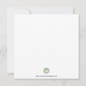 BLAUER RAHMEN MIT DIAMONDS (Quadrat) Einladung (Rückseite)