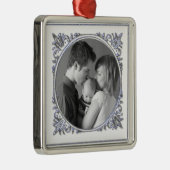 Blauer Rahmen Ornament Aus Metall (Rechts)