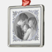 Blauer Rahmen Ornament Aus Metall (Links)