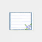 Blauer Rahmen Post-it Klebezettel (Vorderseite)