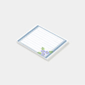 Blauer Rahmen Post-it Klebezettel (angewinkelt)