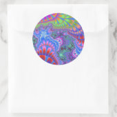 Blauer Rainbow Melt Runder Aufkleber (Tasche)