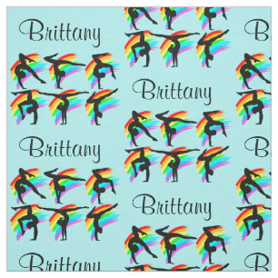 BLAUER RAINBOW PERSONALISIERT GYMNASTIK FABRIK STOFF