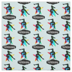 BLAUER RAINBOW STAR PERSONALISIERT GYMNASTICS FABR STOFF