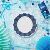 Blauer Rand der Papierplatte Pappteller (Party)