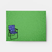 Blauer Rasenstuhl [A2 Notecard Envelope]